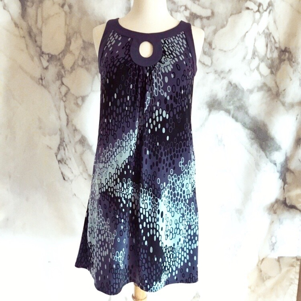 ✨HP✨ LAUNDRY Mod Print Sleeveless Keyhole Mini Dress 2
